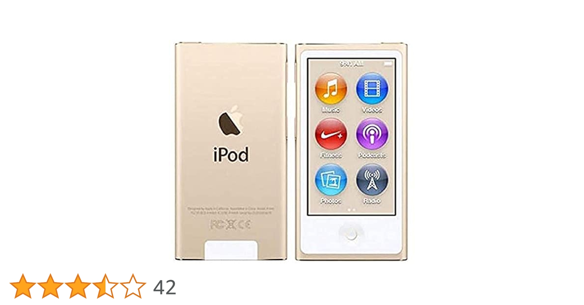 【美品】Apple iPod nano 第7世代 16GB ゴールド Refurbished Apple iPod Nano 7th Generation 16GB Gold MKMX2LL
